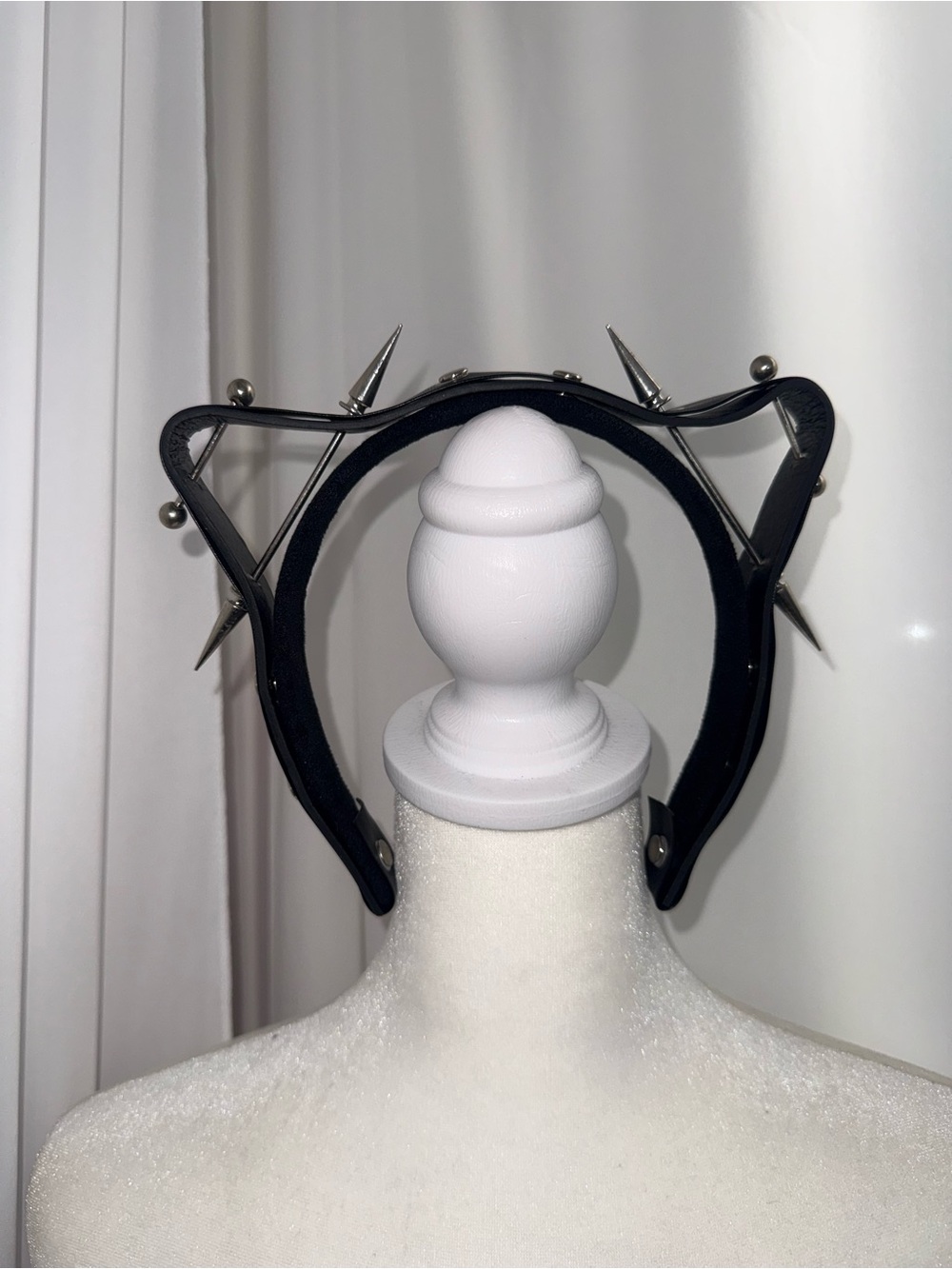 Brand new black spiked cat ear headband
